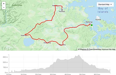 BDO Tour of Northland Day 2 course map