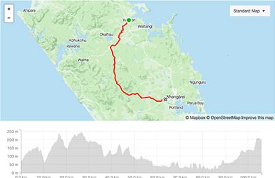 BDO Tour of Northland Day 4 course map