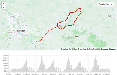 Dynamo Events - Grassroots Trust Waikato Tour - Stage 1 - Map 1