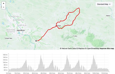 Dynamo Events - Grassroots Trust Waikato Tour - Stage 1 - Map 1