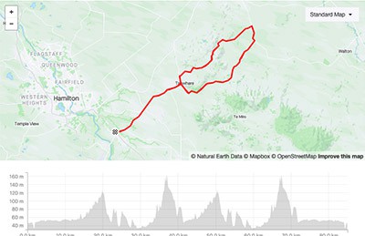 Dynamo Events - Grassroots Trust Waikato Tour - Stage 1 - Map 2
