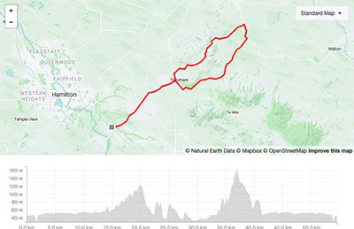 Dynamo Events - Grassroots Trust Waikato Tour - Stage 1 - Map 3