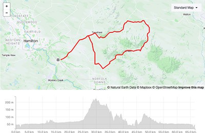 Dynamo Events - Grassroots Trust Waikato Tour - Stage 4 - Map 1